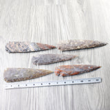 5 Stone Ornamental Spearheads  #7353  Arrowhead