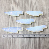 5 Small Opalite Ornamental Knife Blades  #1453 Mountain Man Knife