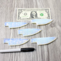 5 Small Opalite Ornamental Knife Blades  #1453 Mountain Man Knife