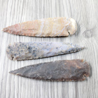 3 Stone Ornamental Spearheads  #1353 Arrowheads