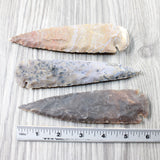 3 Stone Ornamental Spearheads  #1353 Arrowheads