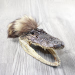 Alligator Head with Raccoon Tail Mohawk  #6353