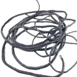 20 Yards of Braided Leather Square Cord #2045 Antique Black 11mm size (7/16")