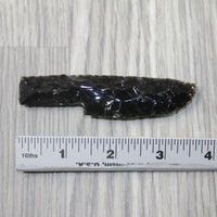 1 Small Obsidian Ornamental Knife Blade  #3343  Mountain Man Knife