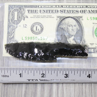 1 Small Obsidian Ornamental Knife Blade  #3343  Mountain Man Knife