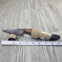 Deer Foot Handle Stone Blade Ornamental Knife #1743 Mountain Man Knife