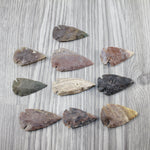 10 Large Stone Ornamental Arrowheads  #1543  Arrowhead