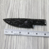1 Obsidian Ornamental Knife Blade  #0445  Mountain Man Knife