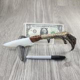 Turkey Foot Handle Opalite Blade Ornamental Knife #9645 Mountain Man Knife