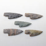 5 Small Stone Ornamental Knife Blades  #6325  Mountain Man Knife