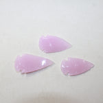 3 Pink Glass Ornamental Arrowheads  #1125  Arrowhead