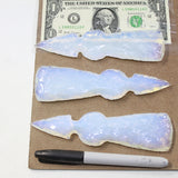 3 Opalite Ornamental Tomahawk Heads #1024  Ax Axe Hatchet