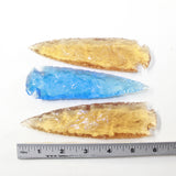 3 Glass Ornamental Spearheads  #122d  Arrowheads