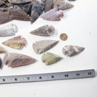 100 Large Stone Ornamental Arrowheads  #092d  Arrowhead