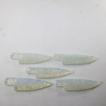 5 Opalite Ornamental Knife Blades  #0728