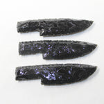 3 Obsidian Ornamental Knife Blades  #512d  Mountain Man Knife