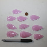 10 Pink Glass Ornamental Arrowheads  #6125  Arrowhead