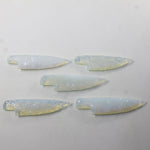 5 Opalite Ornamental Knife Blades  #8531