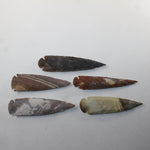 5 Stone Ornamental Spearheads  #8528  Arrowheads