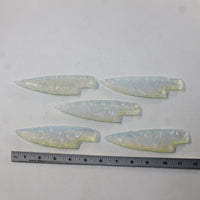 5 Opalite Ornamental Knife Blades  #6028