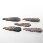 5 Stone Ornamental Spearheads  #7131  Arrowheads