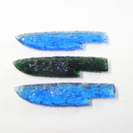 3 Glass Ornamental Knife Blades  #8628