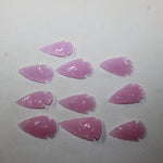 10 Pink Glass Ornamental Arrowheads  #6125  Arrowhead